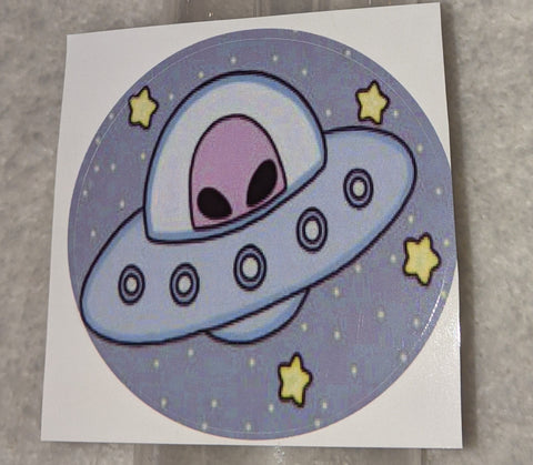 Vinyl Sticker Pastel Aliens