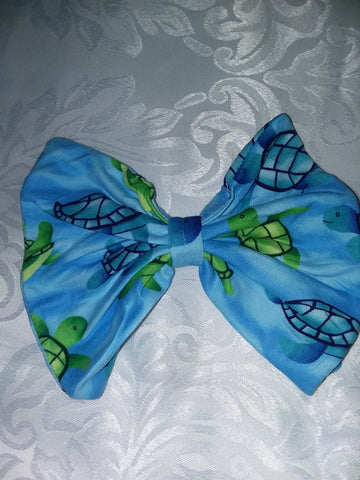 Sea Turtles Matching Boutique Fabric Hair Bow