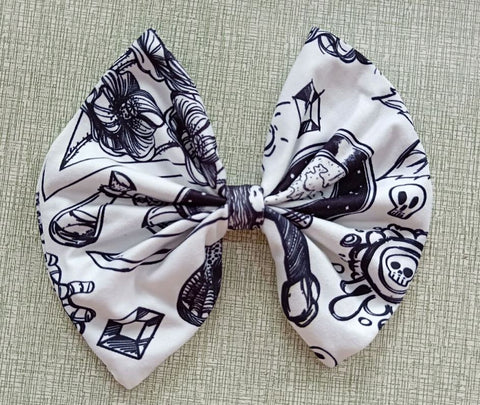 LIL GOTH BABY MATCHING Boutique Fabric Hair Bow