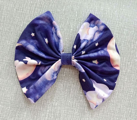 NIGHT-NIGHT TIME MATCHING Boutique Fabric Hair Bow Clearance