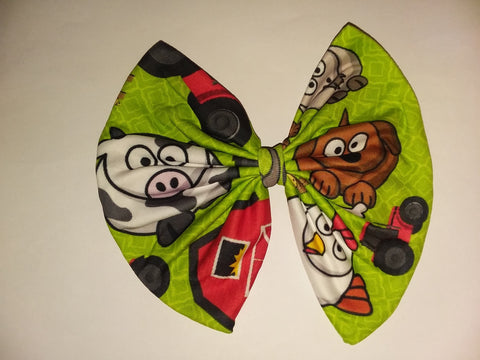 LIL FARMER MATCHING Boutique Fabric Hair Bow Clearance