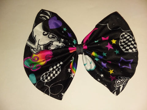 UNICORNS & RAINBOWS MATCHING Boutique Fabric Hair Bow Clearance