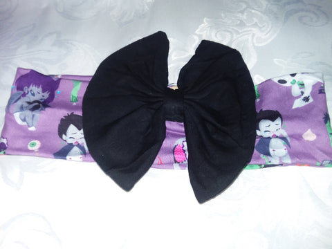 Headband Tiny Terrors Matching Boutique Fabric Hairband Bow HB120
