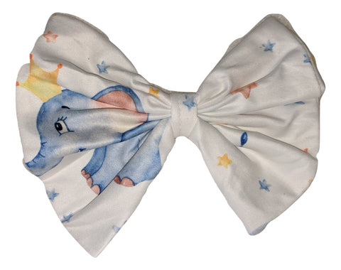 Royal Elephant MATCHING Boutique Fabric Hair Bow