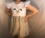 Pretty Puppy Ruffle Sleeve Dress