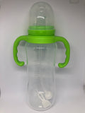 Green Bottle with removable handles and large adult silicone teat