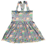 Pastel Aliens Suspender Skirt Dress