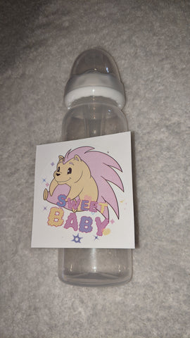 Sweet Baby Porcupine 9OZ BABY BOTTLE WITH ADULT TEAT DESIGNED BY @QUEENPINSART