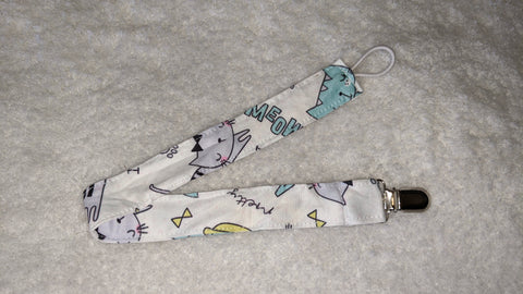 Kitty Matching Fabric Pacifier Clips - 15"