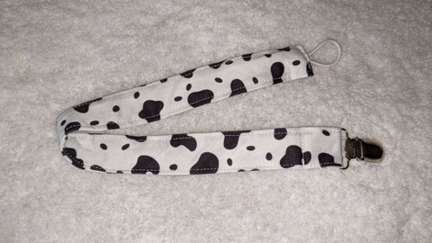 MOO MOO COW Matching Fabric Pacifier Clips - 15"