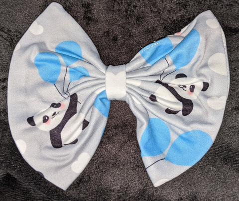 Up In The Air Panda MATCHING Boutique Fabric Hair Bow