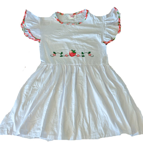* Strawberry Ruffle Sleeve Matching Dress tunic-style Summer Clearance xxs only