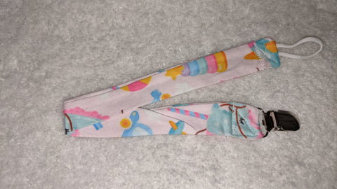 MY VINTAGE TOY BOX Matching Fabric Pacifier Clips - 14"  Clearance