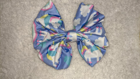 Unicorn MATCHING Boutique Fabric Hair Bow Clearance