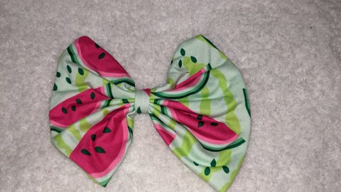 Watermelon MATCHING Boutique Fabric Hair Bow Clearance