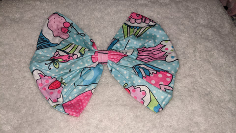 Cupcakes MATCHING Boutique Fabric Hair Bow Clearance