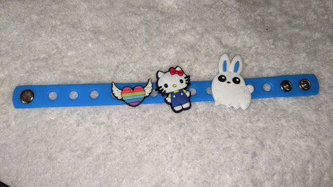 New Kitty Silicone Jibbiz Bracelet