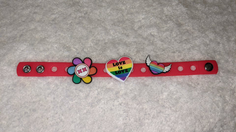 Love is Love Cartoon New Super Cute Silicone Jibbiz Bracelet