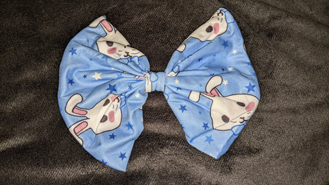 Blue Baby Bunny MATCHING Boutique Fabric Hair Bow