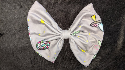 Disco Aliens MATCHING Boutique Fabric Hair Bow