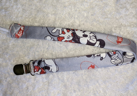 Mouse Cartoon Matching Fabric Pacifier Clips  Clearance