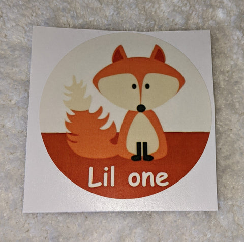 Lil One Fox Vinyl Sticker