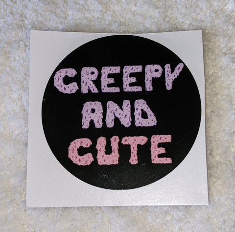 Vinyl Sticker Creepy and Cute