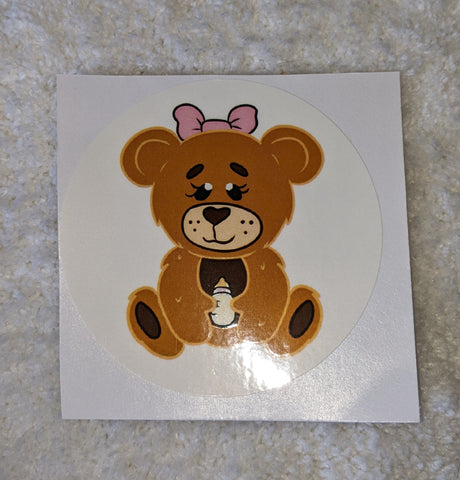 Vinyl Sticker Lil Baby Girl Bear
