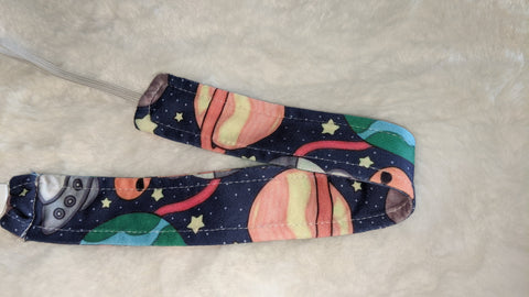 Lost in Space Matching Fabric Pacifier Clips DESIGNED BY @LITTLEPASTELALIEN
