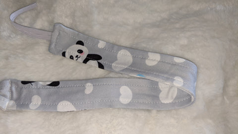 Up in The Air Panda Matching Fabric Pacifier Clips