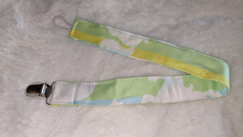 Rainbow Matching Fabric Pacifier Clips
