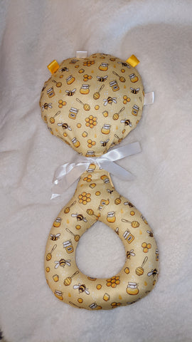Sweet Lil Bee Large Fabric Rattle
