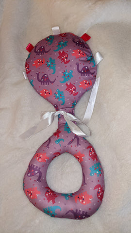 Lil' Baby Dino Large Fabric Rattle Clearance