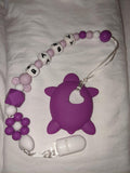 Sea Ocean Critters Silicone Teether Chewing Toy Pacifier Clip