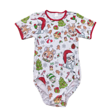 Merry Christmas Santa Short Sleeve Onesie
