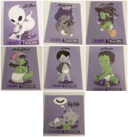 Vinyl Stickers TINY TERRORS All 7