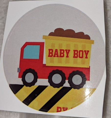 Vinyl Sticker Baby Boy Truck