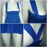 SUSPENDER DISCONTINUED Blue Jumper Skirt Dress Clearance xxs only