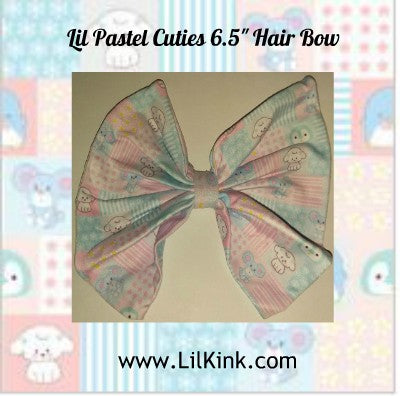 Lil Pastel Cuties MATCHING Boutique Fabric Hair Bow Clearance