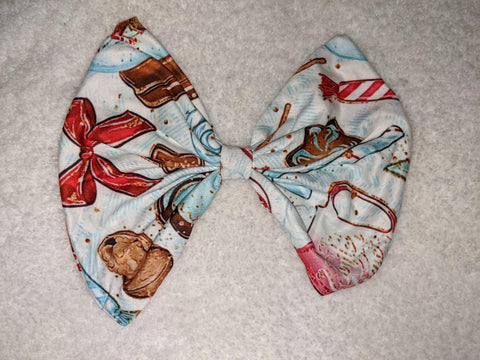 HOT COCOA IN WINTER TIME MATCHING Boutique Fabric Hair Bow Clearance