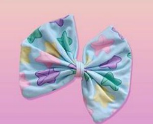 Lucky Stars MATCHING Boutique Fabric Hair Bow