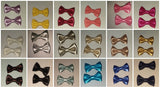 Metallic Color Leather boutique 2 pc hair bows set