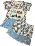 Cookies & Milk 2pc Short Sleeve Shirt & Matching Shorts Set Clearance xxs xs only