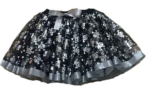 Goth Skull Tutu Skirt Clearance 5x only