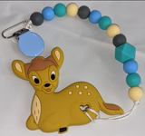DEER SILICONE TEETHER CHEWING TOY PACIFIER CLIP