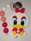 Duck SILICONE TEETHER CHEWING TOY PACIFIER CLIP