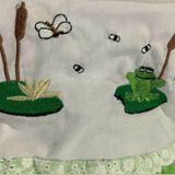 Embroidered BabyDoll Dress Frogs and Lily Pads Clearance