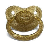Clear Gold Sparkle New Large Sparkle Color Adult Pacifier