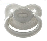 Clear Grey Sparkle New Large Sparkle Color Adult Pacifier
