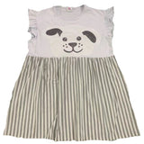 Pretty Puppy Ruffle Sleeve Dress